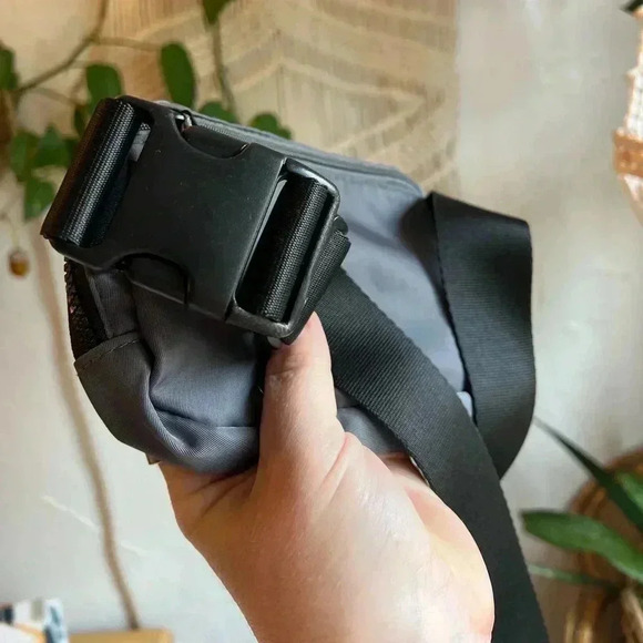 Aldi Dark Gray Belt Bag - 7x4 Fanny Pack, Crossbody Pouch, Travel Organizer - Picture 4 of 8